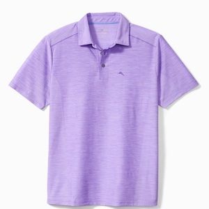 Tommy Bahama Palm Coast IslandZone® Polo XL Paisley Purple NWOT